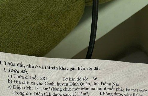 BÁN ĐẤT THỔ ĐỒNG NAI – GIÁ RẺ 