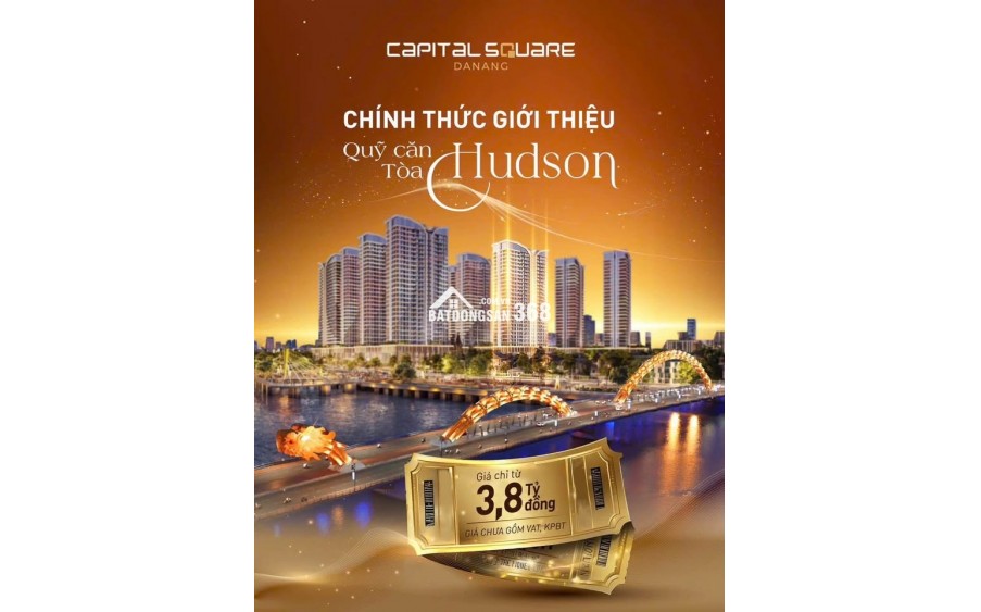 Độc quyền căn 2PN rẻ nhất dự án Capital, lõi trung tâm sông Hàn, chiết khấu đến 15%