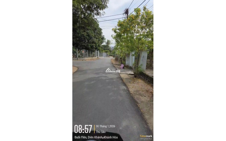 Bán 2 lô đất full thổ cư, tổng 300m2, ngang 10m, nở hậu 10.24m. Tân Khánh, Suối Tiên, Nha Trang