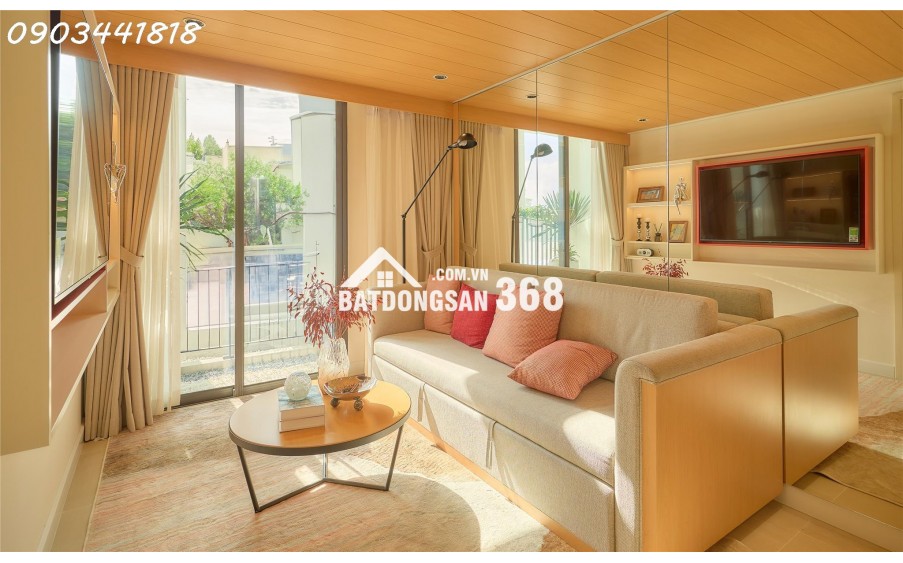 Cho thuê căn nhà 1PN + 1 Sun Urban City Hà Nam 45m² thiết kế thông tầng, view hồ đẹp, full nội thất