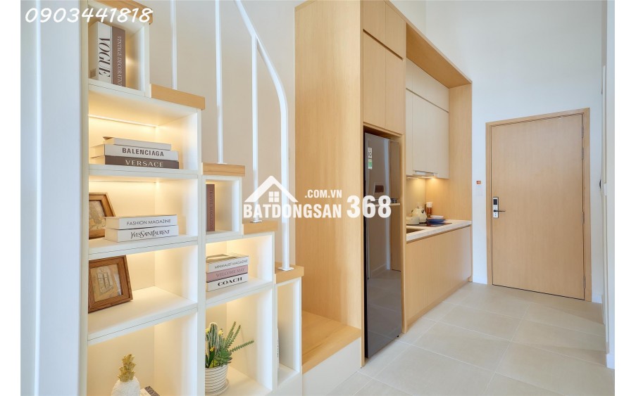 Cho thuê căn nhà 1PN + 1 Sun Urban City Hà Nam 45m² thiết kế thông tầng, view hồ đẹp, full nội thất