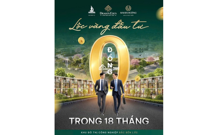 Dragon Eden cơ hội đầu tư không gốc không lãi 18 tháng, lợi nhuận ổn định 20 năm. Vũ 0933910039