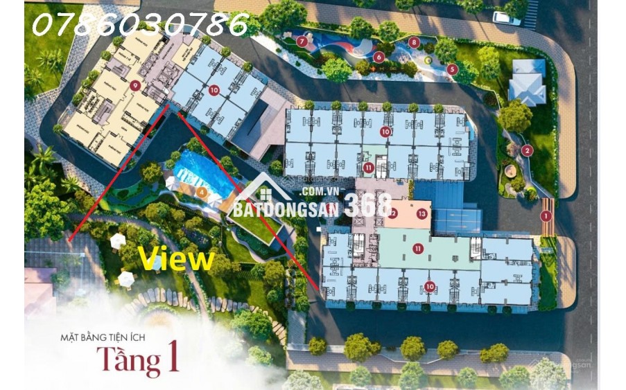 Bán căn hộ 2PN Fresia view nội khu hồ bơi giá chỉ 1,82 tỷ, căn hộ view hồ bơi giá tốt