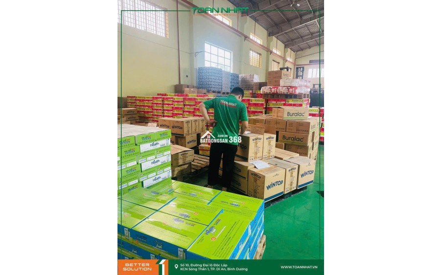 Cho thuê kho diện tích lớn Bình Dương - Ngay KCN Sóng Thần, Thuận tiện di chuyển về TP HCM