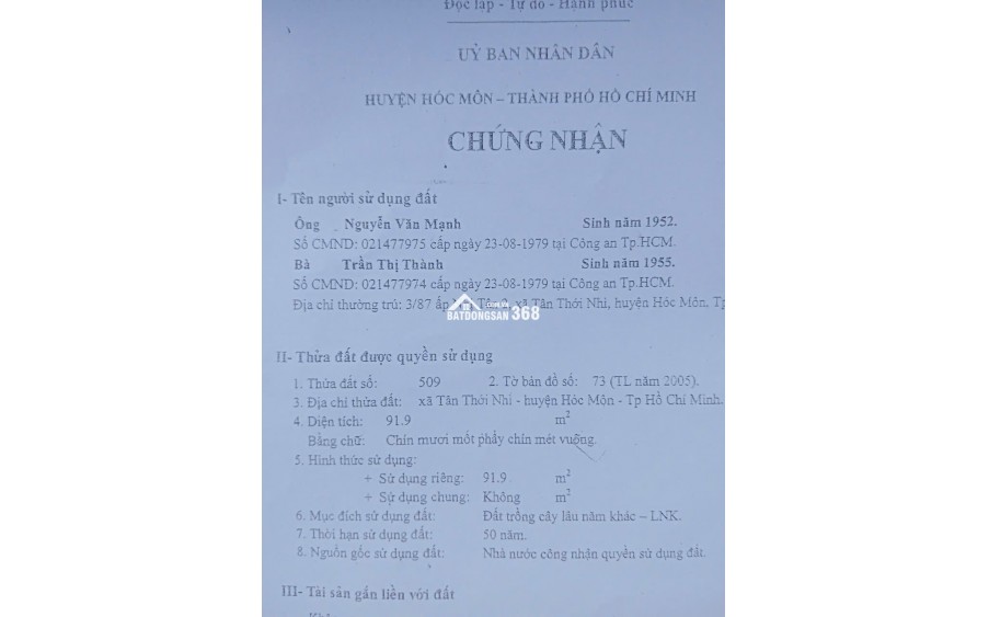 Bán nhà chính chủ ngay khu Đồng Diều Hóc Môn chỉ 946tr MT đường lớn