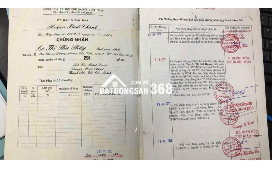 Bán Đất Mặt Tiền 290m2, Giá 6.8 Tỷ , Số 289 Thích Thiện Hoà, Xã Bình Lợi, TPHCM