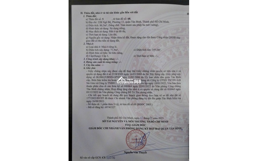 Bán nhà chính chủ số 22B đường Ngô Bệ, Phường Tân Bình TPHCM