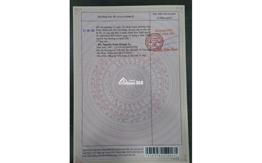 Bán nhà chính chủ số 22B đường Ngô Bệ, Phường Tân Bình TPHCM