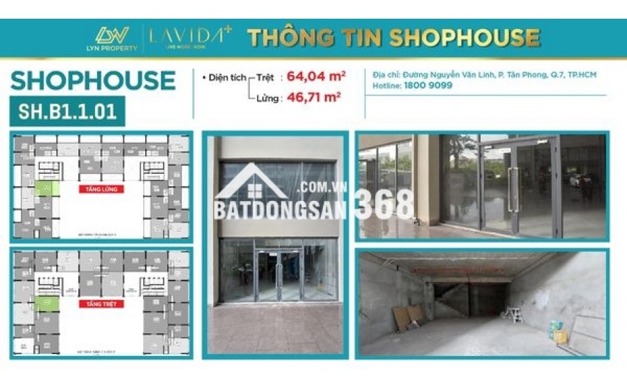 Cho Thuê Shophouse Vị Trí Đắt Địa Tại Lavida Plus Quận 7