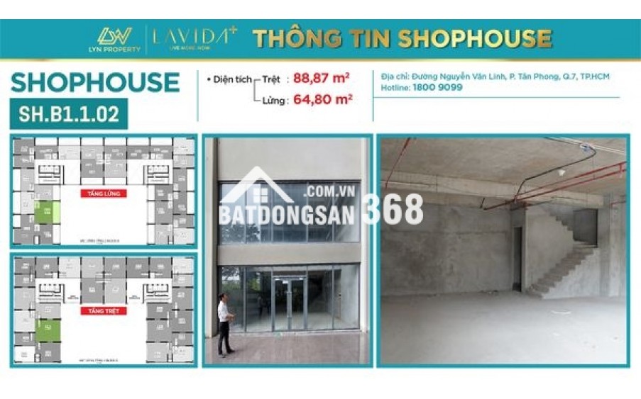 Cho Thuê Shophouse Vị Trí Đắt Địa Tại Lavida Plus Quận 7