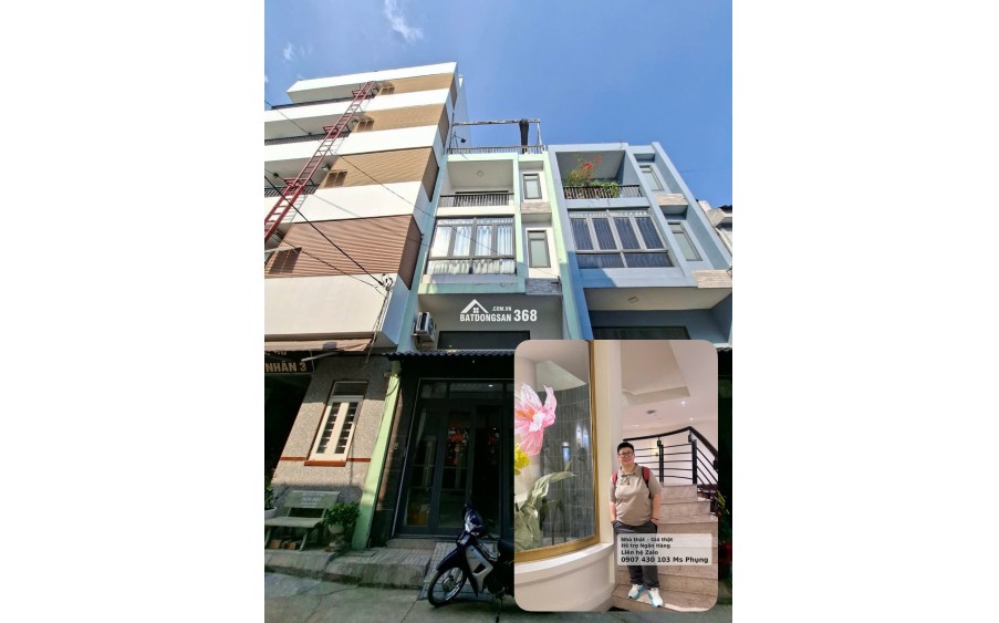 Nhà Thạnh Lộc Q.12, hẻm 8m xe hơi
 tránh 5 tầng chỉ  5.3 tỷ