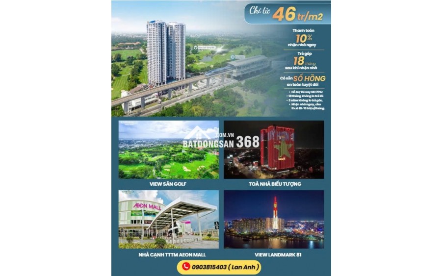 Bán căn hộ chung cư The Emerald Golf View, TPHCM - Sổ đỏ chính chủ