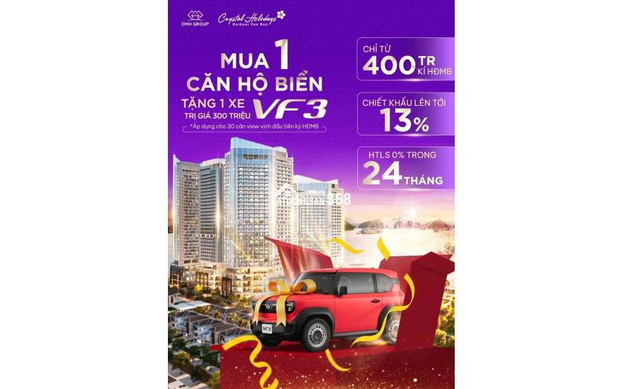  CRYSTAL VÂN ĐỒN – SIÊU PHẨM CONDOTEL SÁT BIỂN – ĐÓN SÓNG DU LỊCH