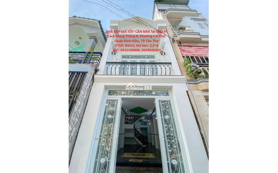 NHÀ ĐẸP GIÁ TỐT- CẦN BÁN Tại Phường Cái Khế, Ninh Kiều, Cần Thơ