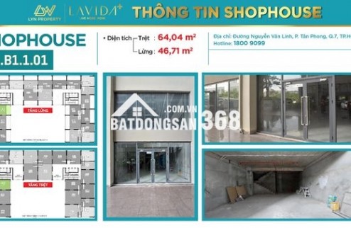 Cho Thuê Shophouse Vị Trí Đắt Địa Tại Lavida Plus Quận 7