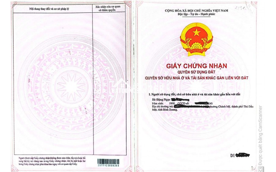 Bán nhà mới 2 tầng P.Chánh Hiệp - TpHCM (Bình Dương cũ) – DT 4x30m