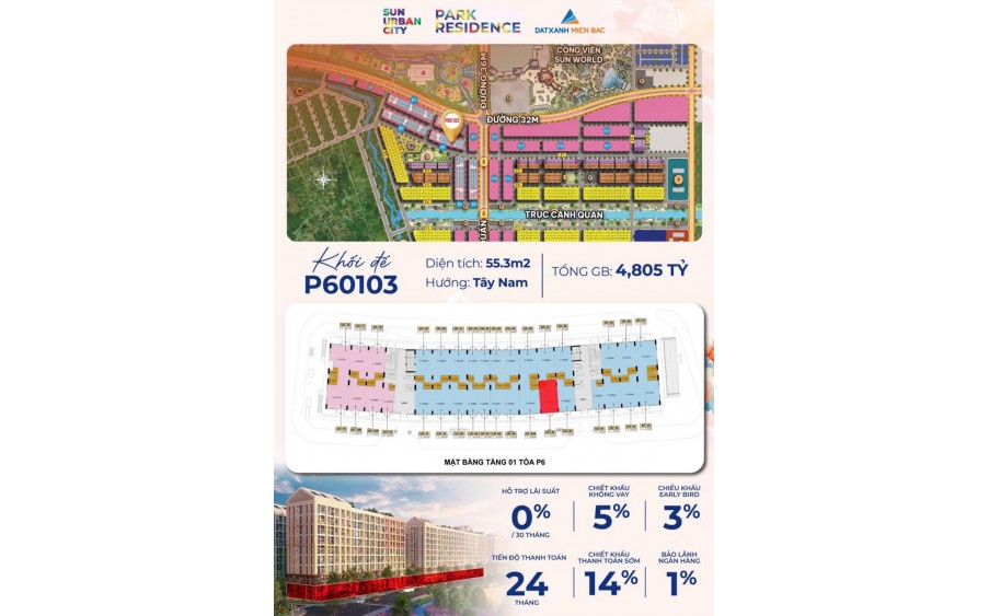  Duy nhất 1 căn khối đế cao 7m tại Sun Urban City Hà Nam!