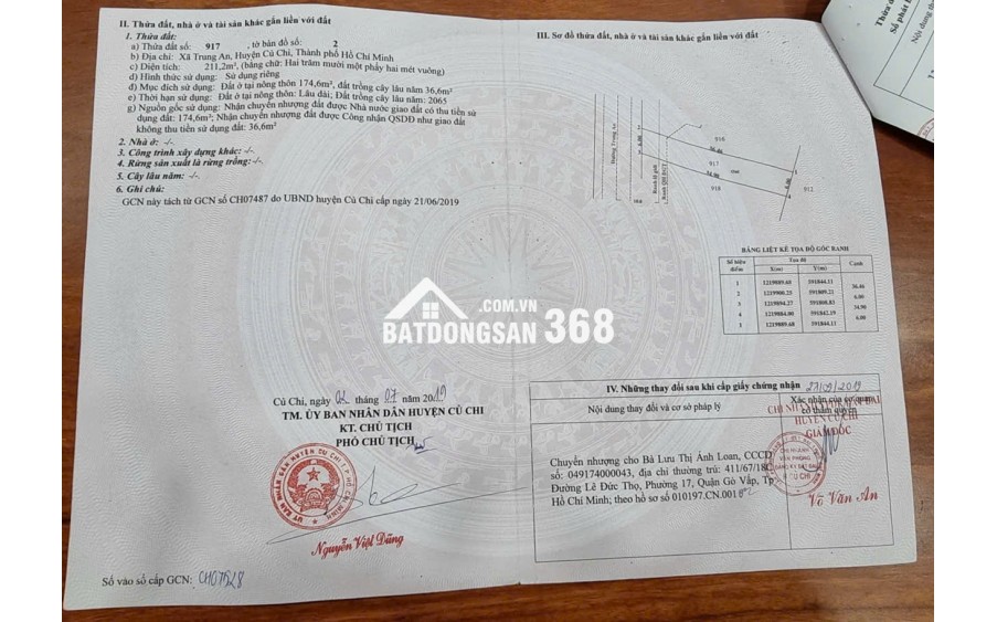 Bán đất MT Đường Trung An, Củ Chi, 211m2, gần sông Sài Gòn mát mẻ
