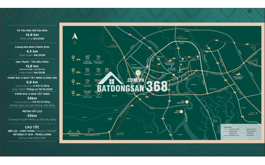 ĐẤT NỀN DRAGON EDEN – KHU CÔNG NGHIỆP TÂN ĐÔ, BẾN LỨC – CƠ HỘI ĐẦU TƯ GIÁ TỐT 2026