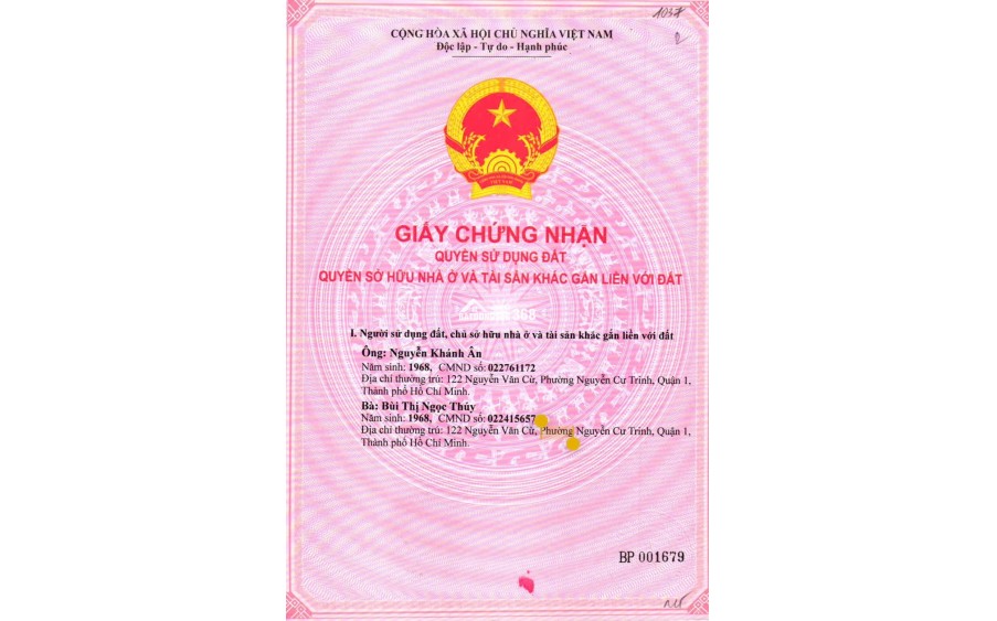 Bán nhà MT 122 Nguyễn Văn Cừ Q1 vị trí siêu đẹp tiện kinh doanh