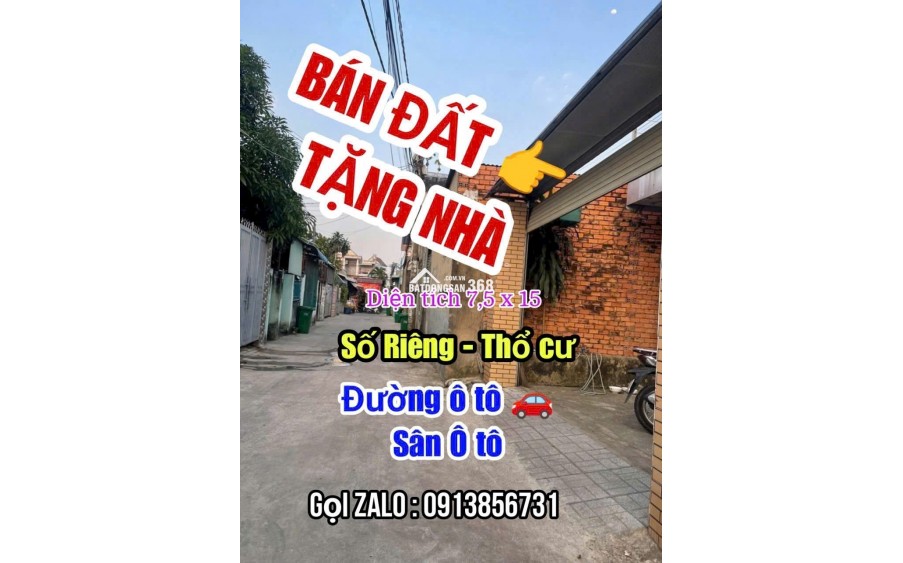 Bán đất tặng nhà 1 trệt 2 lầu ngày trung tâm chợ điều kp2 long bình sổ riêng thổ cư