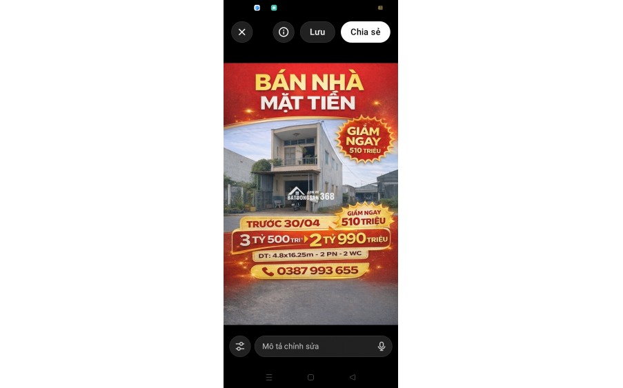  CHỐT NGÀY CUỐI _ GIÁ 2 TỶ 99OTRIEU 