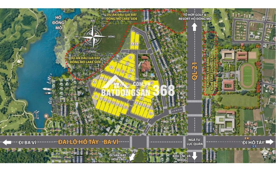 Chính chủ gửi bán lô đất thuộc làn 2 Quốc Lộ 21 mở rộng - tại Đoài Phương chỉ 30 tr/m2