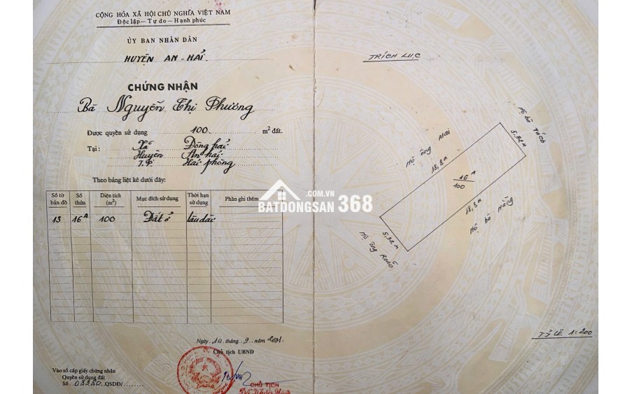 Bán đất ở thổ cư, số 3/58 Hạ Đoạn (Hạ Đoạn 2) P.Đông Hải