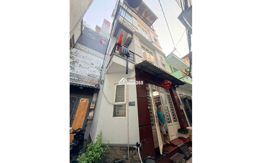 Bán nhà hẻm 4 tầng Bình Thạnh, 4PN, 40m2, sổ hồng, 7.6 tỷ - 0903821326