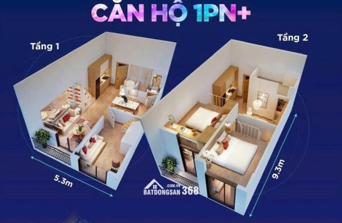  CĂN HỘ GÁC XẾP 1BR+ (LOFT) – TÒA P25, SUN URBAN CITY HÀ NAM