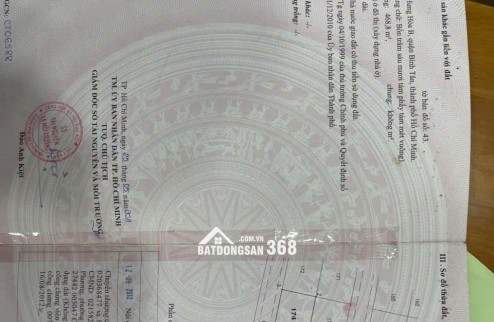 Bán lô đất 500m2 ĐS 14B trên đất có nhà 2 lầu + 1 nhà C4 & 20 phòng trọ