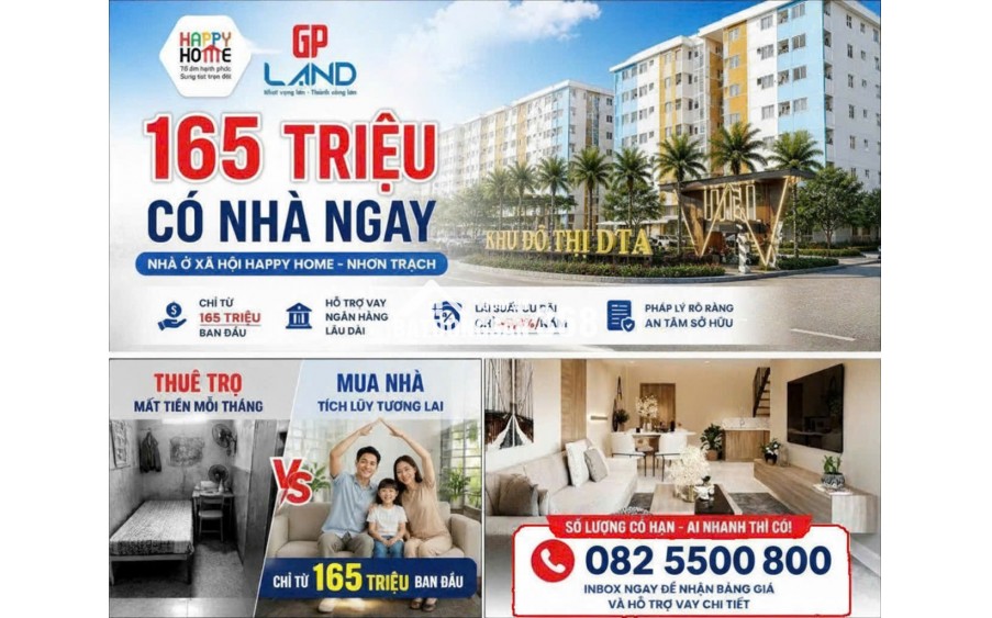 Căn hộ 2PN Nhơn Trạch giá chỉ hơn 500Tr - Khai thác cho thuê ngay, tỷ suất sinh lời 10%/năm