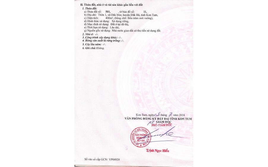 Cần tìm lô đất đẹp để giữ tiền, anh chị đừng bỏ qua cơ hội này tại Đăk Hà, Kon Tum nhé.