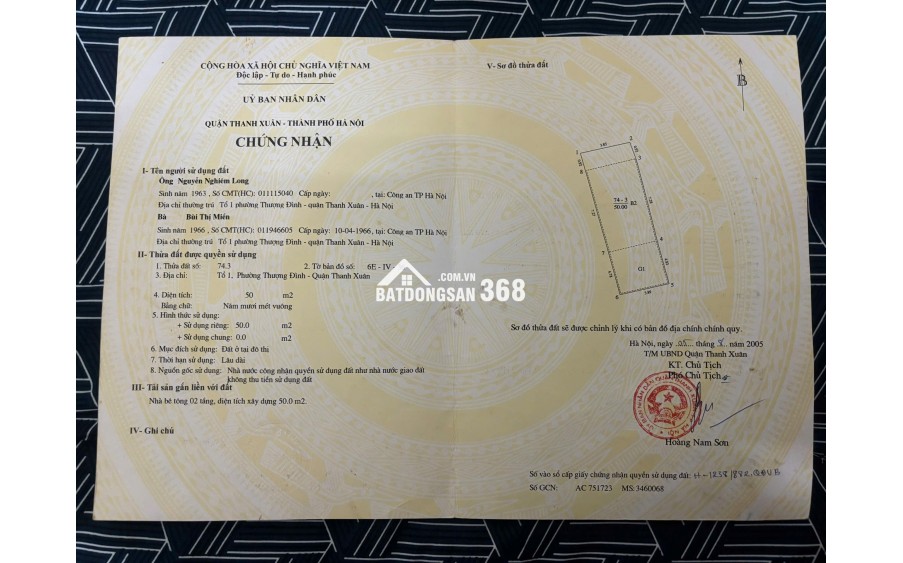 BÁN NHÀ 36A CỰ LỘC – ÔTÔ VÀO NHÀ