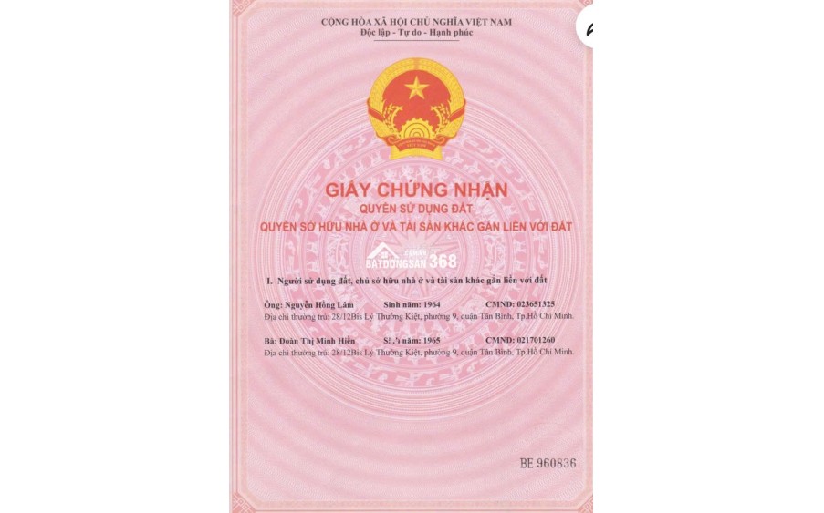 Bán nhà 4 tầng số 100 Thiên Phước P9 Tân Bình vị trí siêu đẹp tiện KD