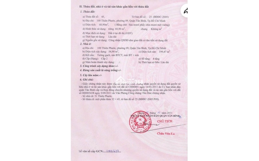 Bán nhà 4 tầng số 100 Thiên Phước P9 Tân Bình vị trí siêu đẹp tiện KD