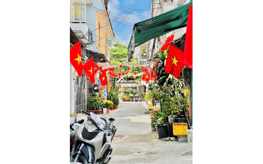 Nhà mới đẹp – Hẻm xe hơi thông Hương Lộ 2, P. Bình Trị Đông, Bình Tân | 4x14m |