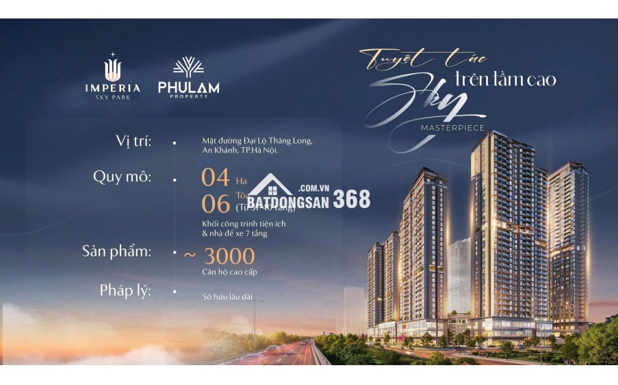 Mở bán quỹ cưn độc quyền Impria Sky Park Nam An Khánh