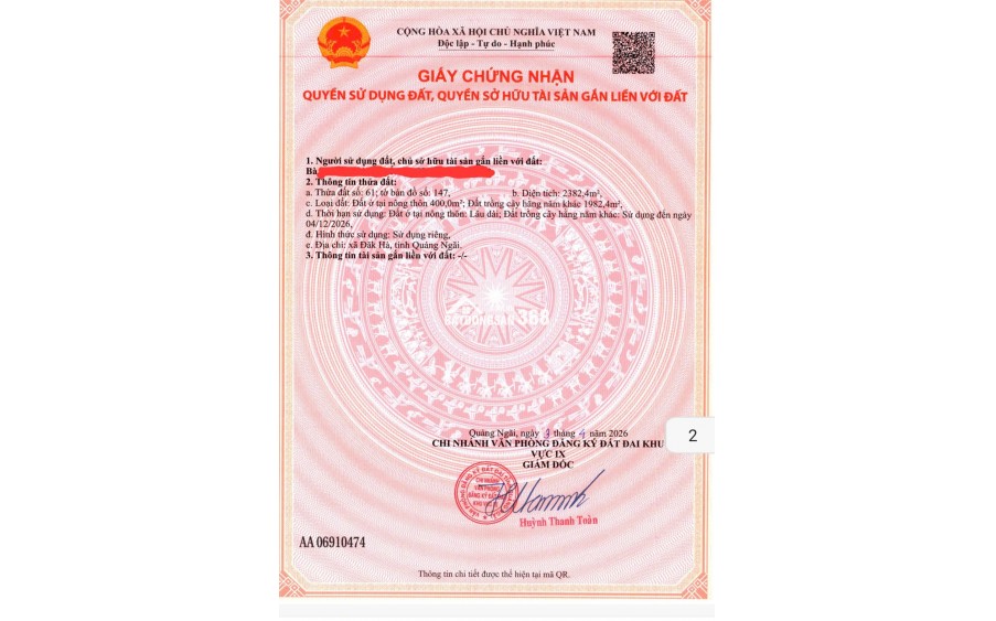 SIÊU PHẨM ĐẤT NỀN CẠNH TRUNG TÂM QUỸ ĐẤT HIẾM CÓ – CƠ HỘI ĐẦU TƯ LỚN!