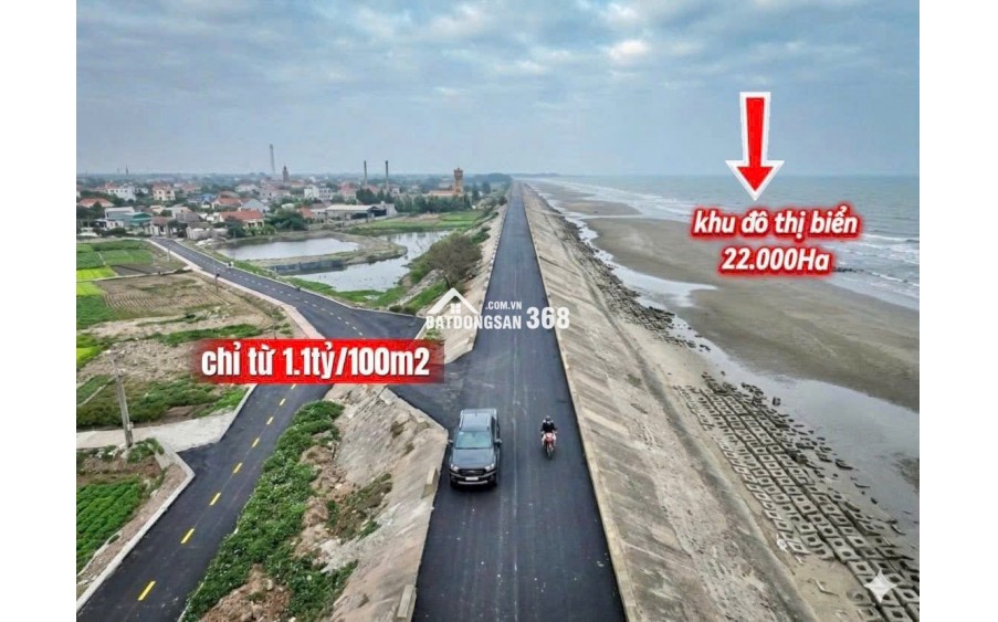 Đất mặt biển bãi tắm Ninh Cơ 100m2 giá chỉ 1 tỷ, dư địa tăng giá rõ rệt