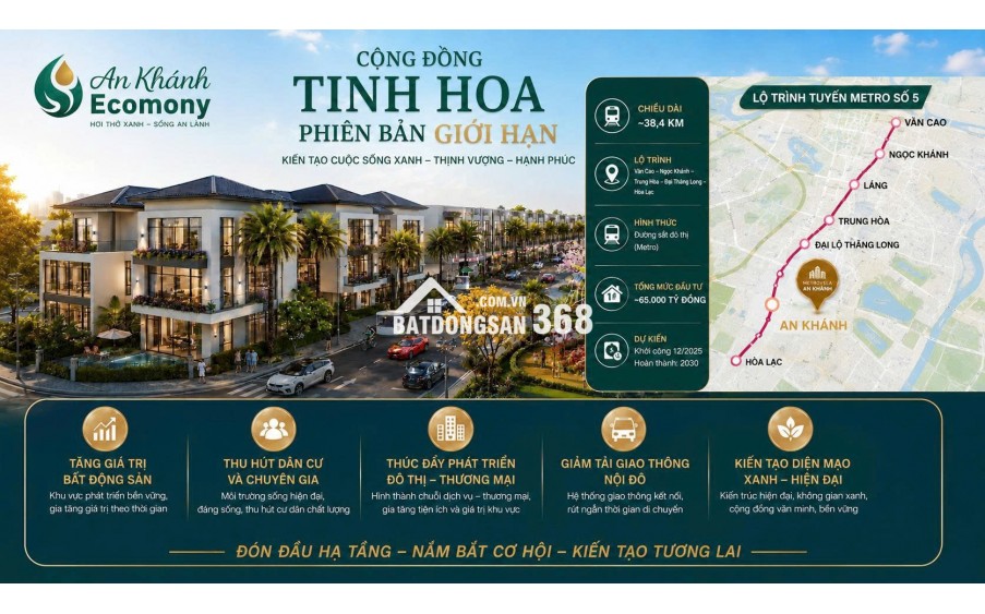 Liền kề 2 mặt tiền. Dự án đang hót nhất phía bắc An Khánh - Hà Nội ( Ecomony giá bán 15 tỷ )