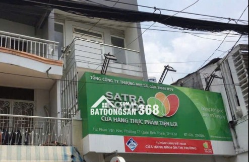Cho thuê nhà MT 3 lầu 112 Phan Văn Hân P17 Bình Thạnh tiện kinh doanh