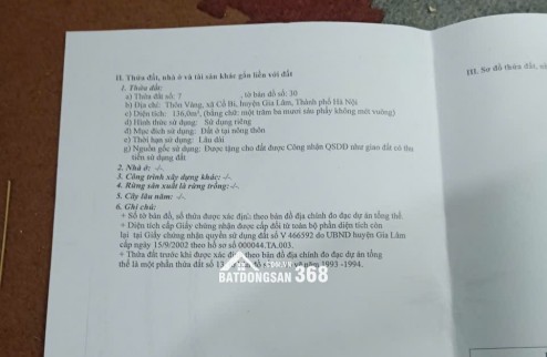 NHÀ BÁN - MẶT PHỐ CỔ BI KINH DOANH SẦM UẤT - VỈA HÈ LỚN, 136M2