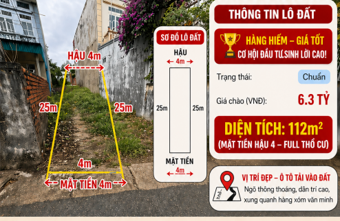 CHÍNH CHỦ CẦN NHƯỢNG LẠI LÔ ĐẤT 