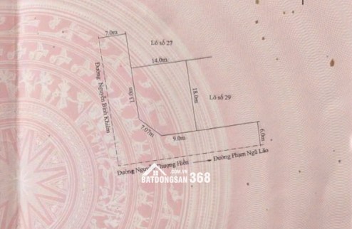 SIÊU PHẨM TRUNG TÂM - ĐẤT NỀN ĐÔ THỊ ĐƯỜNG NGUYỄN BỈNH KHIÊM - CHỈ 1 LÔ DUY NHẤT