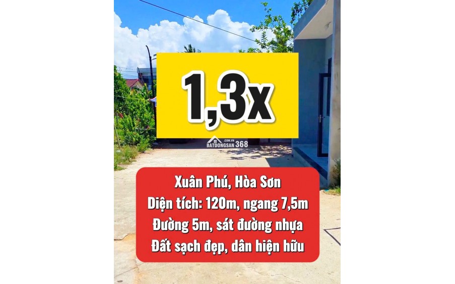 1,380 CÓ TL/120m SÁT ĐƯỜNG NHỰA, TRƯỜNG CẤP 1