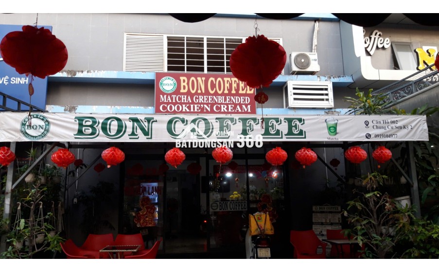 Bán căn hộ tầng trệt 7 x 11 CC Sơn Kỳ 2 đang kinh doanh Cafe