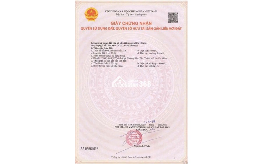 Bán nhà mới cao cấp hẻm 1768 Tỉnh Lộ 10 Quận Bình Tân ( cũ )
