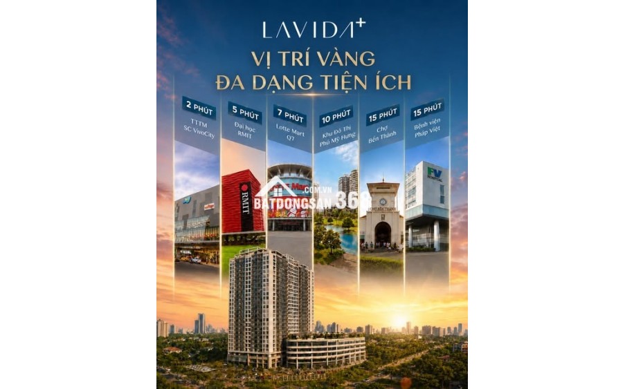 Dự án căn hộ 2Pn 2Wc nhà full nội thất diện tích 74m2 tại Lavida Plus Quận 7