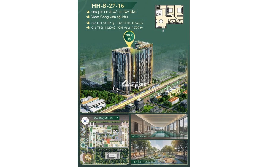 CĂN 2PN- HHB-27-16 - HANOI SEASONS GARDEN - LỰA CHỌN HOÀN HẢO KHÔNG THỂ BỎ LỠ